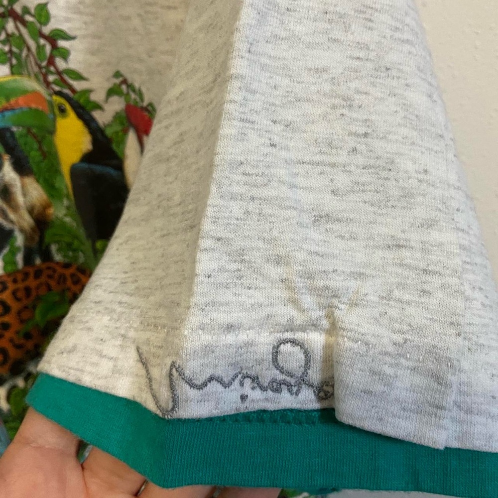 Vintage 1991 Rainforest Animals Nature
Wrap Around Graphic Tee - Picture 3 of 5